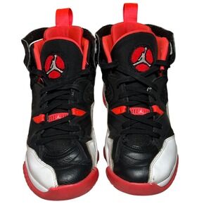 Jordan 6 Rings Black‎ White Red Youth Basketball Shoes DQ8431 016 Sz 6.5Y